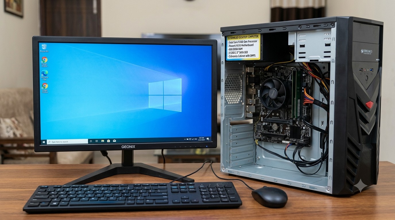 Assembled Desktop PC – Intel Core i3 / i5 8th Gen | 8GB / 16GB RAM | 256 / 512GB SSD | 19" Monitor