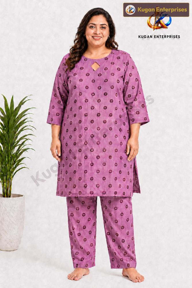 Mauve Pink Orbit Comfort Kurta Set