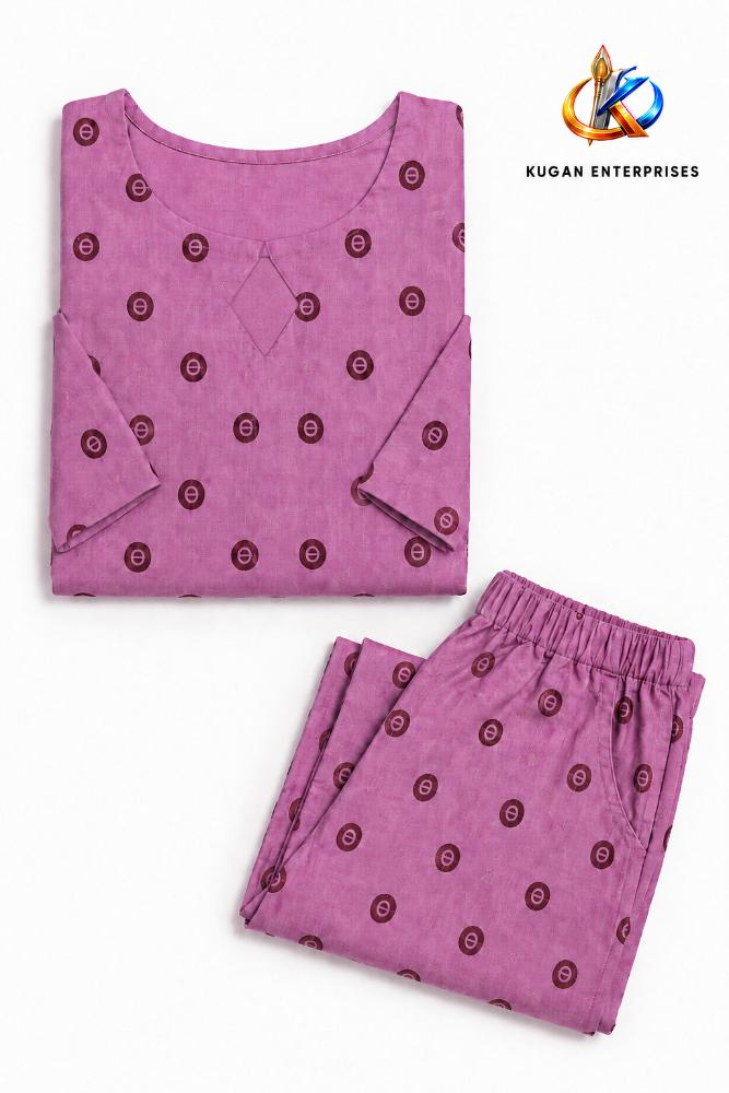 Mauve Pink Orbit Comfort Kurta Set