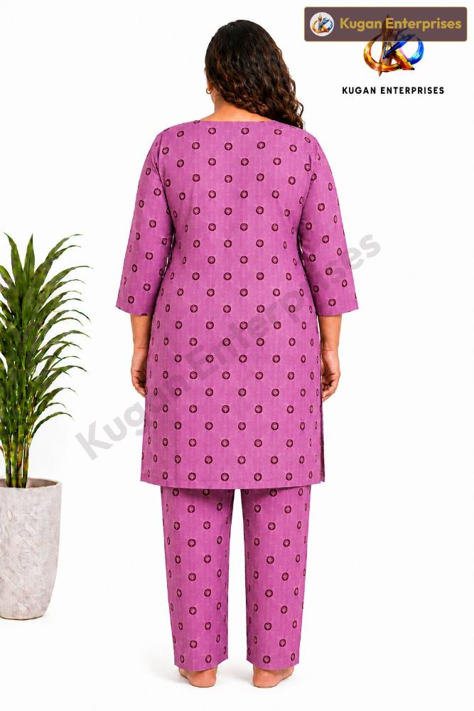 Mauve Pink Orbit Comfort Kurta Set