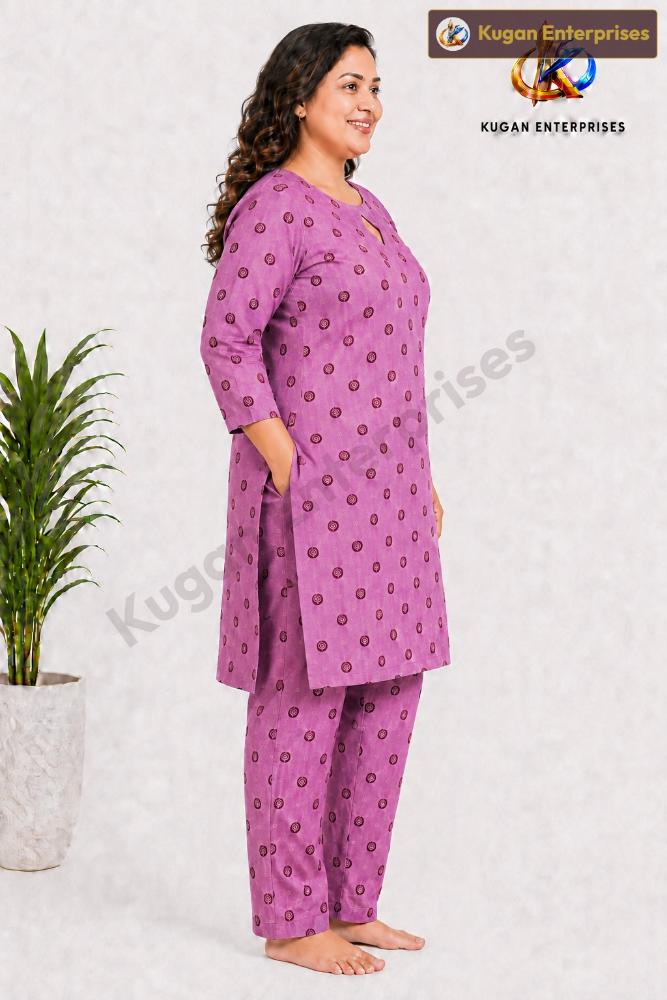 Mauve Pink Orbit Comfort Kurta Set