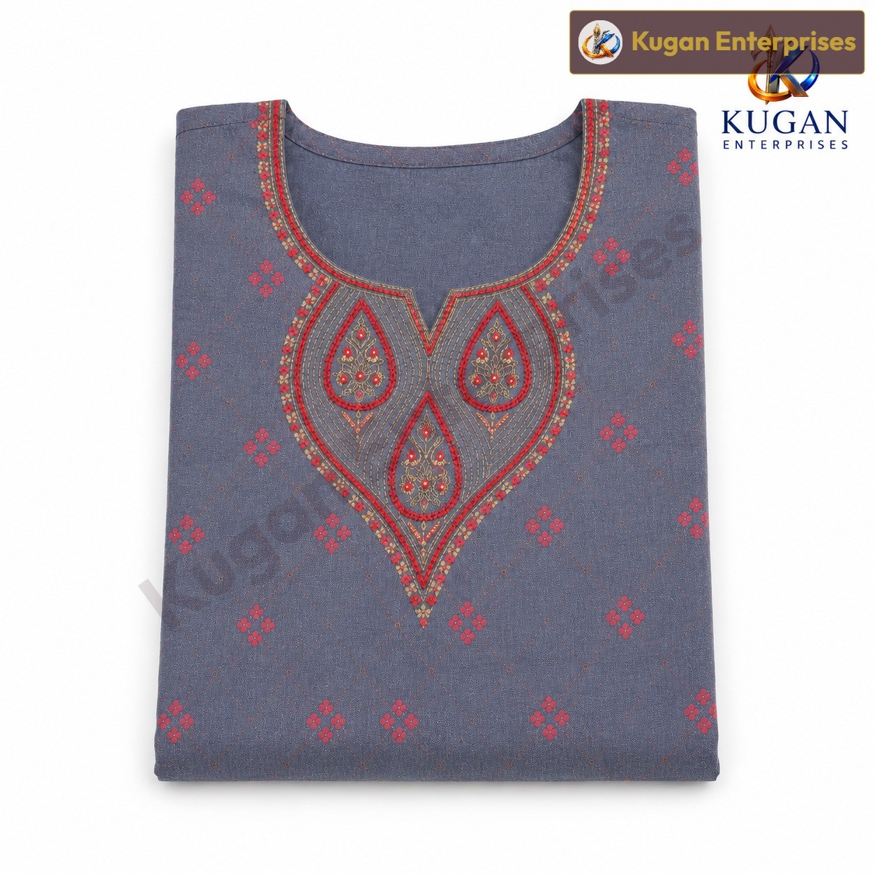 Elegance Grey Embroidered Kurta